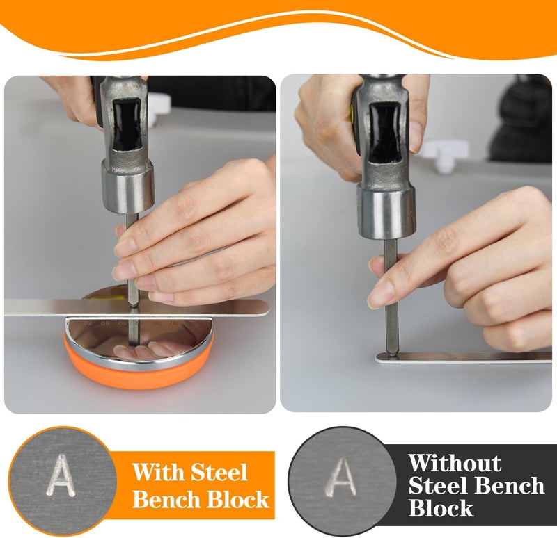 LFSEMINI 3in Steel Bench Block, 3/4in Height Hardened Tool Steel, No Rebound Steel Block for Jewelry Making - Image 2